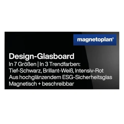 Abbildung von Magnetoplan Design Glasboards 13409012 magnetisch schwarz