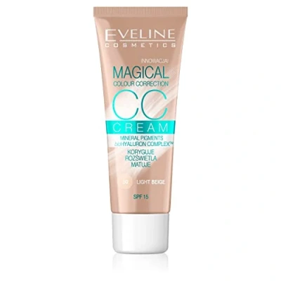 Abbildung von Eveline Cosmetics Magical Color Correction CC Multifunktionale Foundation, 30 ml, Nr. 50 Hellbeige