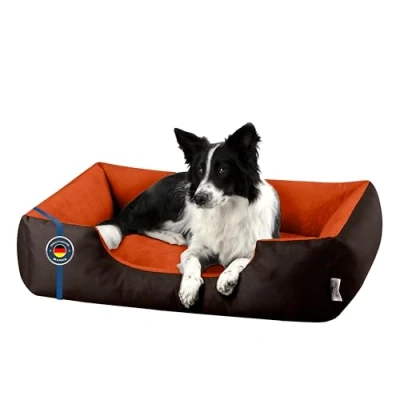 Abbildung von BedDog Tierbett Hundebett LUPI mit Rand, Bezug abnehmbar