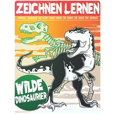Abbildung von Wilde Dinosaurier Zeichnen Lernen: LEHRREICH, INTERESSANT und LEICHT LERNEN SCHRITT FÜR Kinder ANFÄNGER!: Zeichne prähistorische ... Triceratops für Erwachsene