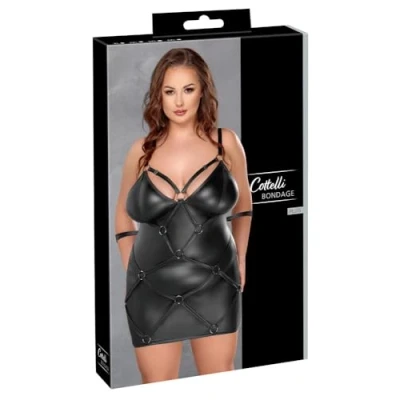 Abbildung von Kleid im edlen Mattlook mit abnehmbaren Handfesseln