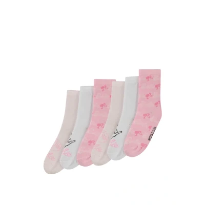 Abbildung von Barbie 6 PACK Socken für Kinder, Größe: 27 30, Mehrfarbig