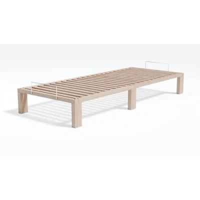 Abbildung von Gigapur Überlänge 220 cm, Kiefer massiv Holzbett G56, naturbelassen, inkl. Lattenrost und Matratzenbügeln, Liegefläche 70 x Best. aus 1 cm Verlängerung (13009)