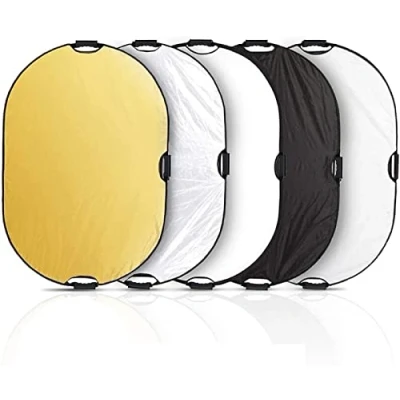 Abbildung von Selens 5 in 1 60x90cm Oval Reflektor Tragbarer Faltbarer für Fotografie Fotostudio Beleuchtung und Außenbeleuchtung