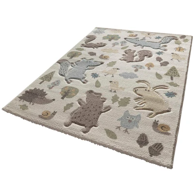 Abbildung von Kinderteppich Forest, Sigikid, rechteckig, Höhe: 13 mm, Wald Tiere Design, Kurzflor