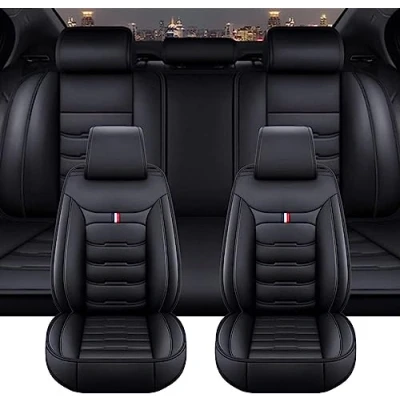 Abbildung von GSDOMJ Autositzbezüge passend für Seat Leon Cupra 280 (5F) / Ecomotive FR Sports SC echtes Leder, wasserdicht und atmungsaktiv, 5 Sitz Sitzbezug, Autoteile,