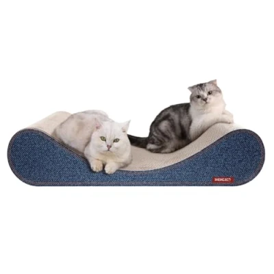 Abbildung von Heikoeco® Kratzbrett, Kratzbretter Katze, Extra groß Kratzpappe für Katzen, XXL Katzenzubehör, Kratzmöbel aus langlebiger Karton, Katzen Kratzpappe, 60x42x14 cm