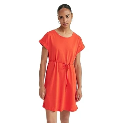 Abbildung von DeFacto Women&#039;s B0655AX Casual Dress, D.ORANGE, Large
