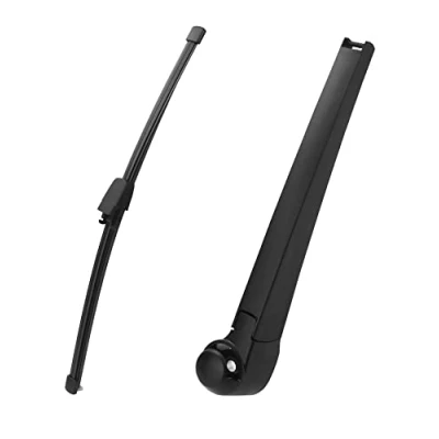 Abbildung von QWORK® Scheibenwischer Hinten Ersatz, Hinterer Wischerblatt Wischerarm Geeignet für Golf MK5 2003 2009