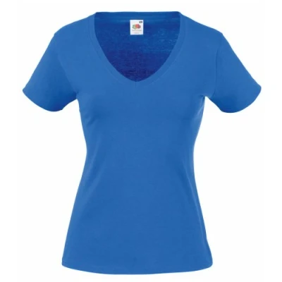 Abbildung von Fruit of The Loom Damen T Shirt Valueweight V Neck Lady Fit 61 398 0 Royal XS