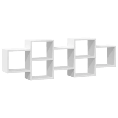 Abbildung von vidaXL Regal Wandregal Weiß 129x18x42 cm Holzwerkstoff, 1 tlg.