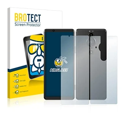 Abbildung von BROTECT Schutzglas für Sony Xperia Pro I (Display+Rückseite) Schutzfolie Panzer Folie Glas [Extrem Kratzfest 9H, Anti Fingerprint,