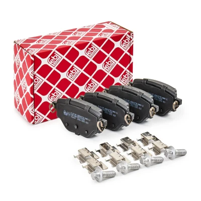 Abbildung von FEBI BILSTEIN 180630 Bremsbelagsatz Hinterachse mit Befestigungsmaterial OPEL: Corsa F Schrägheck, PEUGEOT: 2008 II