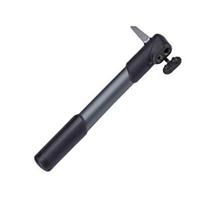 Abbildung von BBB Cycling WindRush S Luftpumpe für Fahrrad Minipumpe Handpumpe mit DualHead 3.0 Presta Dunlop und Schrader BMP 55 Grau, 250 mm