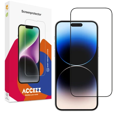 Abbildung von Apple iPhone 15 Pro Panzerglas Accezz Gehard Glass Full Cover Screen Protector aus gehärtetem Glas für das