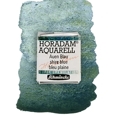Abbildung von Schmincke HORADAM® AQUARELL, Super Granulation, 14 934 044 Auen Blau, 1/2 Näpfchen, sehr stark granulierende Farbtöne, feinste, supergranulierende Aquarellfarben