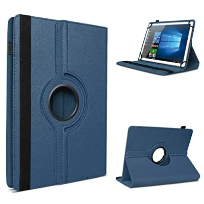 Abbildung von UC Express Schutzhülle kompatibel mit Acepad A145 A130 A14 Hülle Tasche Universal Tablet Kunstleder Standfunktion 360 Drehbar Cover Case, Farben:Blau