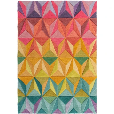 Abbildung von FLAIR RUGS Wollteppich &quot;Reverie&quot;, rechteckig, aus Naturfaser, 100% Wolle, mehrfarbig, geometrisches Muster