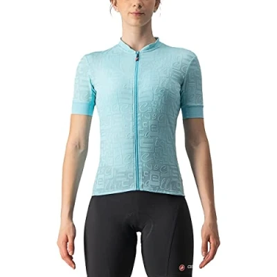 Abbildung von CASTELLI Damen Jacquard Jersey Versprechen T Shirt, Skylight, X Klein