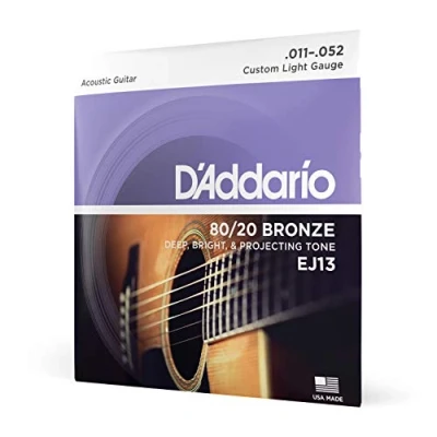 Abbildung von Daddario Saiten, EJ13 11 52 80/20 Bronze Custom Light Westerngitarrensaiten