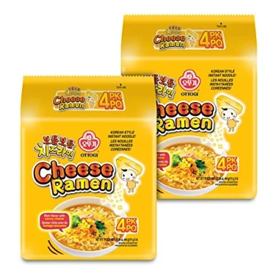 Abbildung von Ottogi Cheese Ramen Instant Nudeln im koreanischen Stil, reichhaltiger Geschmack mit herzhaftem Käse, 111 g, 8 Stück, das Produkt aus Korea