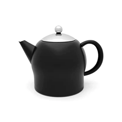 Abbildung von Bredemeijer Minuet Santhee, Einzelne Teekanne, 1400 ml, Schwarz, Edelstahl, 155 mm, 247 mm