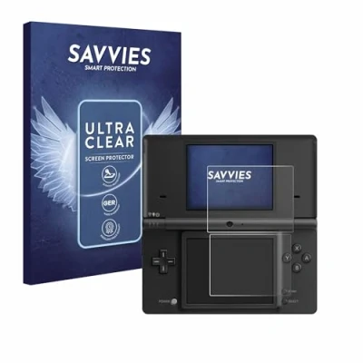 Abbildung von Savvies 18 Stück Schutzfolie für Nintendo DSi Displayschutz Folie Ultra Transparent