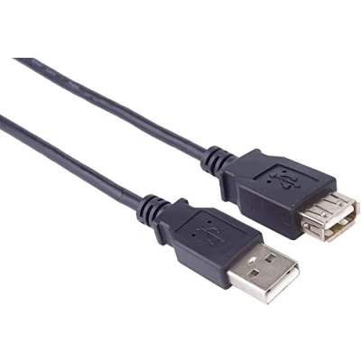 Abbildung von PremiumCord USB 2.0 Verlängerungskabel 0,5m, Datenkabel HighSpeed bis zu 480Mbit/s, Ladekabel, Typ A Buchse auf Stecker, 2x geschirmt, Farbe schwarz, Länge kupaa05bk
