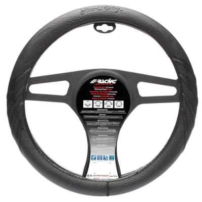 Abbildung von Simoni Racing Dark CVT/23 Lenkradbezug schwarz 37 39cm Eco Leder