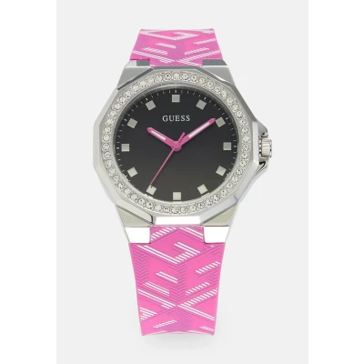 Abbildung von Guess Avril Uhr silvercoloured, Damen, Größe: One Size, Silver coloured