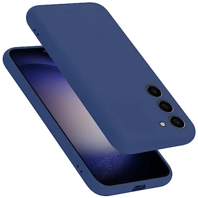 Abbildung von Cadorabo Hülle kompatibel mit Samsung Galaxy S23 Silikon Handyhülle für Case aus flüssigem kratzfeste und stoßfeste dünne TPU Schutzhülle LIQUID BLAU