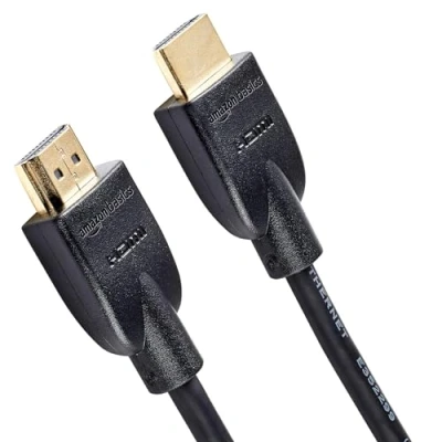 Abbildung von Amazon Basics 4K HDMI Kabel, 18 Gbit/s Highspeed mit Ethernet, 4K@60Hz, 2160p, 1.8 m, Schwarz