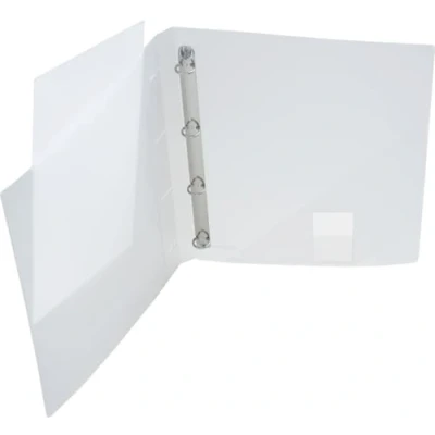Abbildung von Foldersys Ringbuch A4 PP 16mm 4 Ringe mit Taschen transparent