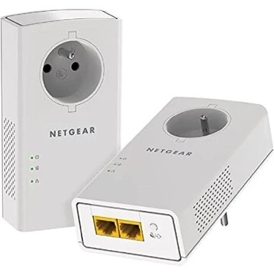 Abbildung von Netgear PLP2000 Powerline (nur für Frankreich, französischer Stecker, mit integrierter Steckdose)