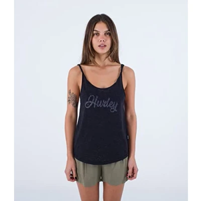 Abbildung von Hurley Damen Oceancare Devore Tanktop T Shirt, Schwarz, S