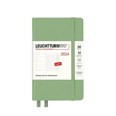 Abbildung von LEUCHTTURM1917 367743 Wochenkalender &amp; Notizbuch Pocket (A6) 2024, 12 Monate, Salbei, Englisch
