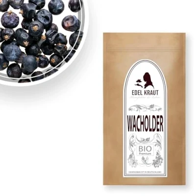 Abbildung von EDEL KRAUT BIO Wacholder Beeren (ganz, getrocknet) Superfood 500g RAW VEGAN PURE kbA