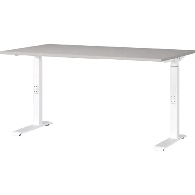 Abbildung von GERMANIA Schreibtisch &quot;Downey, mechanisch höhenverstellbar&quot;, moderne Farbvariationen, Breite 120/140/160/180 cm, Made in Germany
