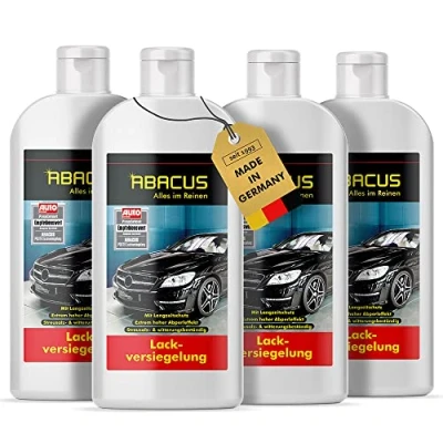 Abbildung von ABACUS® Lackversiegelung mit Carnaubawachs &amp; Montanwachs und Lotuseffekt 4X 500 ml (7744.4) Autolack versiegelung Lotusblütenversiegelung