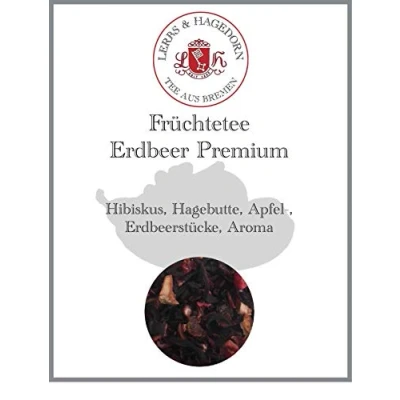 Abbildung von Lerbs &amp; Hagedorn, Früchte Tee Erdbeer Premium Erdbeerg Geschmack 250g (ca. 21 Liter) Hibiskus, Hagebutte, Apfel , Erdbeerstücke