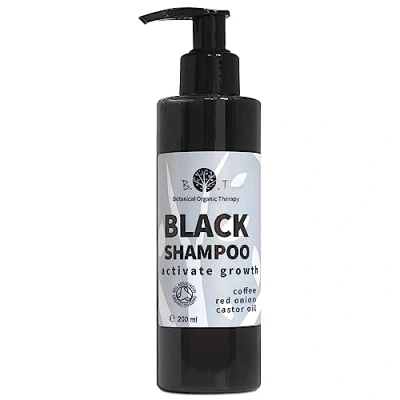 Abbildung von Zwiebel , Koffein Rizinus Shampoo für fettiges Haar: Kopfhautstimulator, Stärkungsmittel, Anti Haarausfall und Schuppen. OHNE Parabene, Sulfate, Silikone 200 ml