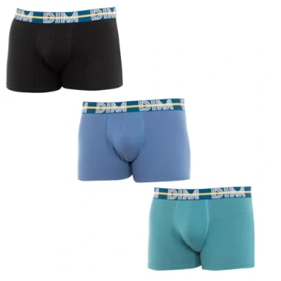 Abbildung von DIM MIX Powerfull 3 PACK Panties, Herren, Größe: Medium, Bleu jacinthe/vert viride/noir