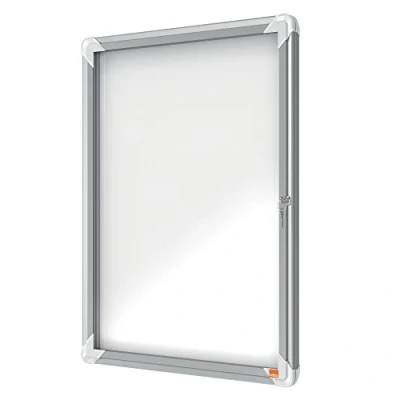 Abbildung von Nobo abschließbarer Schaukasten mit magnetischer Notiztafel, Ideal für den Außenbereich, 4 x A4, Premium Plus, Weiß, 1902577