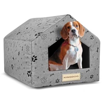 Abbildung von AIO Tierhaus, Hundehaus für kleine Haustiere 50x40cm Knochen