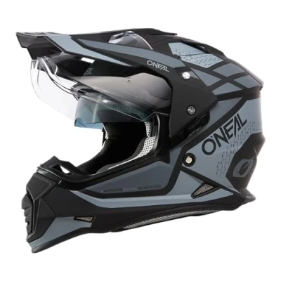 Abbildung von O&#039;NEAL Motorradhelm Enduro Motorrad Ventilationsöffnungen für maximalen Luftstrom &amp; Kühlung, integrierte Sonnenblende Sierra Helmet R V.24 Erwachsene Schwarz Grau Größe L