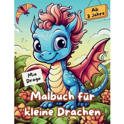 Abbildung von Malbuch für kleine Drachen: Drachenkinder zum Ausmalen