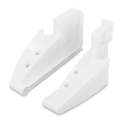 Abbildung von DEKAROX 2er Set Halterung rechts &amp; links kompatibel mit Liebherr 7433698 9193353 aus Kunststoff weiß für Kühlschrank Flaschenfach passend viele Modelle