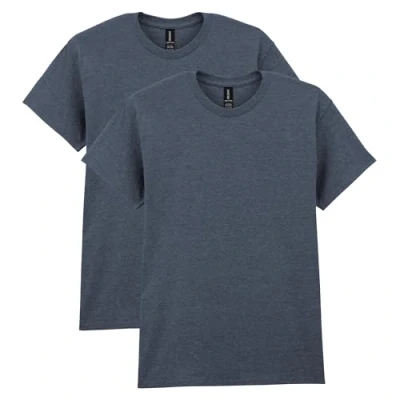 Abbildung von Gildan Unisex Erwachsene Heavy Cotton T Shirt, Style G5000, Multipack Hemd, Dark Heather (2er Pack), XX Large