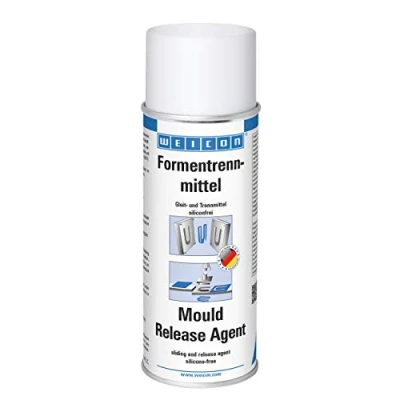 Abbildung von WEICON Formentrennmittel / 400ml hochwertiges Silikon freies Trennspray/verhindert effektiv das Haften an Kunststoffen Metallen Werkzeugen/farblos