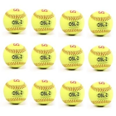 Abbildung von Softball Wettkampfball. 12&#039;&#039;. gelb 1 Dutzend OSL 2